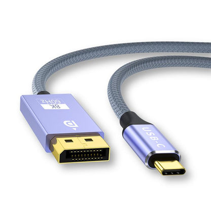 Type-C To DP1.4 8K 60Hz HD Unidirectional Adapter Cable Computer Gaming Console Monitor Mobile Phone Video Connection Cable, 1m, 2m