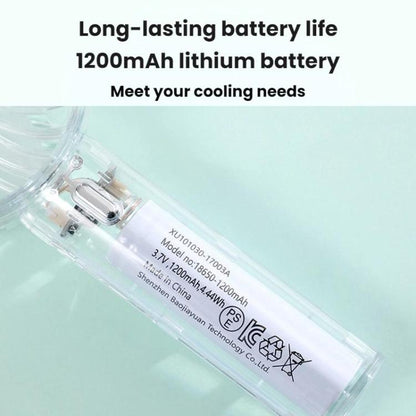 YL14 Transparent Handheld Fan USB Outdoor Portable Fan, YL14