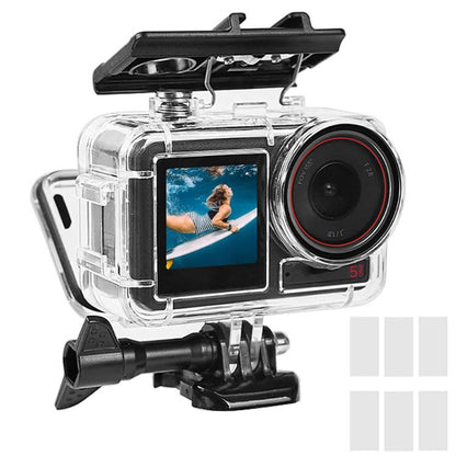 For DJI Action 5 Pro/4/3 Waterproof Diving Case with Buoyancy Float Stick Kit Includes Anti-Fog Inserts, Mounting Base, For DJI Action 5 Pro/4/3