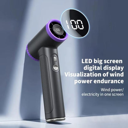 WT23 Handheld Digital Display Turbine Fan Outdoor Stepless Variable Speed Fan