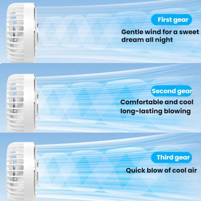 WT25 Handheld Fan With Lanyard Clip USB Desktop Silent Rechargeable Fan