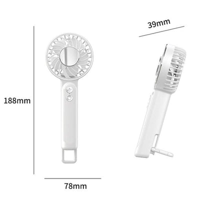 WT25 Handheld Fan With Lanyard Clip USB Desktop Silent Rechargeable Fan