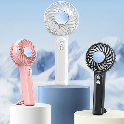 WT25 Handheld Fan With Lanyard Clip USB Desktop Silent Rechargeable Fan