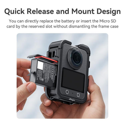 For DJI Osmo 360 AMagisn Quick-Release Metal Cage With Dual/Single Lens Caps Camera Mount Rig