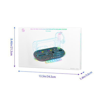 For Nintendo Switch 2 JYS NS2322 With RGB Light Charging Base Cooling Charging Storage Integrated Base