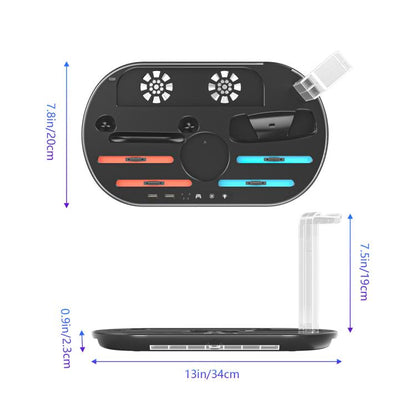 For Nintendo Switch 2 JYS NS2322 With RGB Light Charging Base Cooling Charging Storage Integrated Base