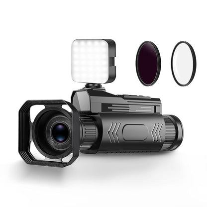 4K HD WiFi Night Vision Monocular 28X Zoom 64MP Infrared Hunting Telescope With No-Glow Recording & Animal Call Simulator, Standard, 4 In 1 Set