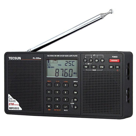 TECSUN PL-398MP Stereo Portable Full-Band Digital Tuning Radio Support SD Card Playback, PL-398MP