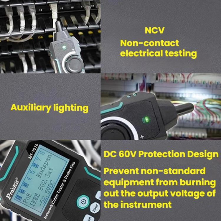 ProsKit MT-7076 LCD Anti-Interference Network Testing Cable Tracer, MT-7076