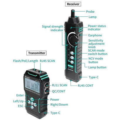 ProsKit MT-7076 LCD Anti-Interference Network Testing Cable Tracer, MT-7076