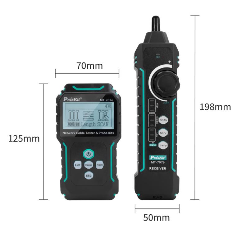 ProsKit MT-7076 LCD Anti-Interference Network Testing Cable Tracer, MT-7076