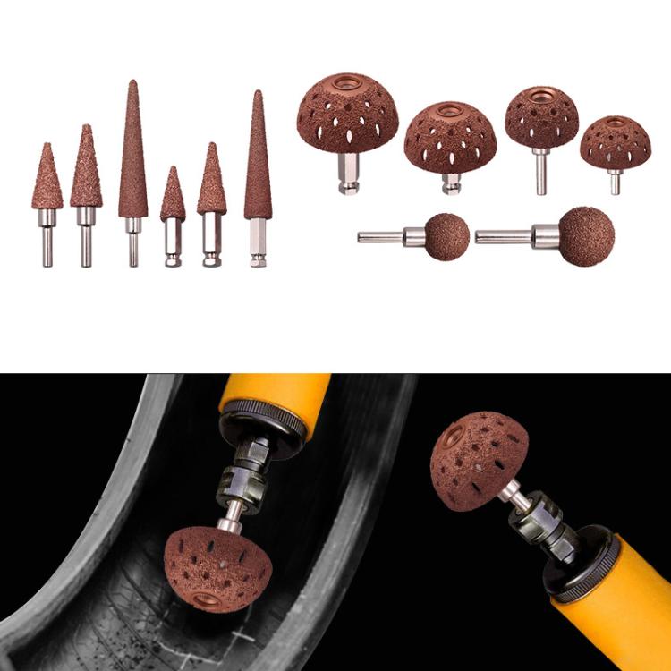 Tire Grinding Head Repair Tool, 40mm Hexagonal Rod For Repairing Defects, 40mm Round Rod For Repairing Defects, 50mm Hexagonal Rod For Repairing Defects, 50mm Round Rod For Repairing Defects, 100mm Hexagonal Rod For Repairing Defects