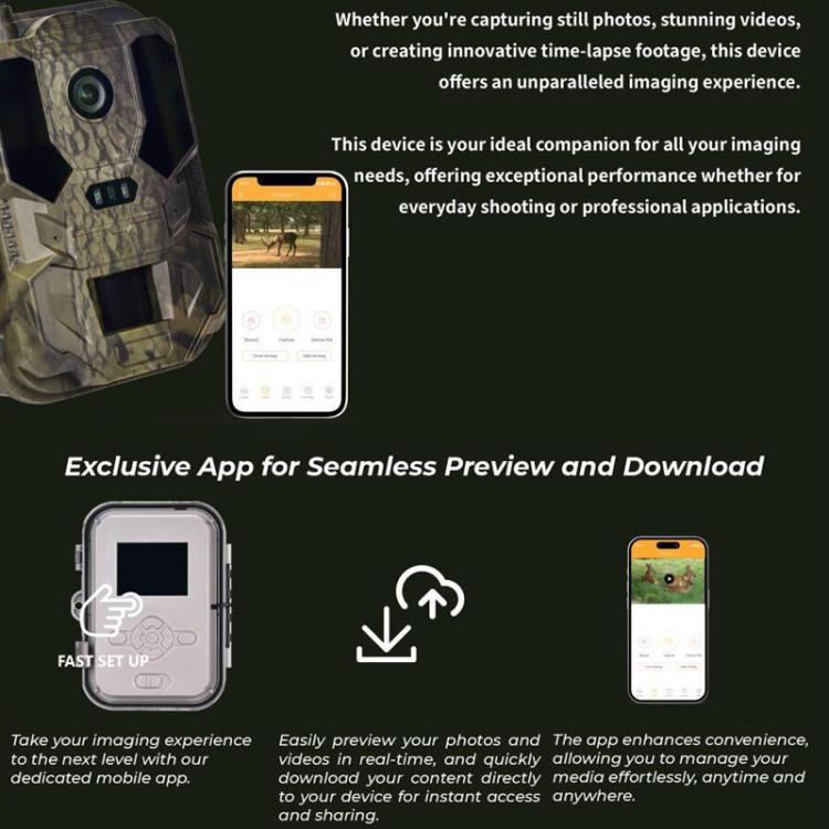 4K 4G Outdoor Tracking Camera With Remote Mobile Control, Supports FTP/SMTP/APP, HC-960Ultra-Li