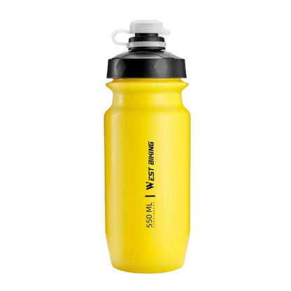 WEST BIKING 550ml Bike Water Bottle for Cycling Leak-Proof Squeeze Design Portable Sports Hydration Bottle, 550ml Yellow, 550ml White, 550ml Whtie Wide, 550ml Yellow Wide