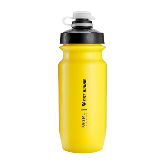 WEST BIKING 550ml Bike Water Bottle for Cycling Leak-Proof Squeeze Design Portable Sports Hydration Bottle, 550ml Yellow, 550ml White, 550ml Whtie Wide, 550ml Yellow Wide