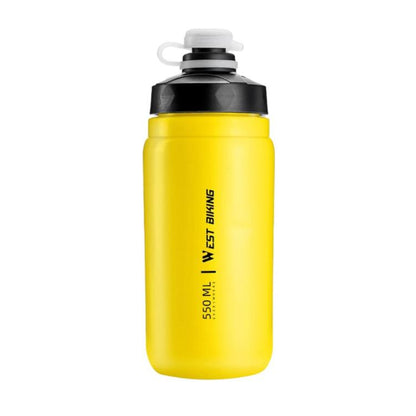 WEST BIKING 550ml Bike Water Bottle for Cycling Leak-Proof Squeeze Design Portable Sports Hydration Bottle, 550ml Yellow, 550ml White, 550ml Whtie Wide, 550ml Yellow Wide