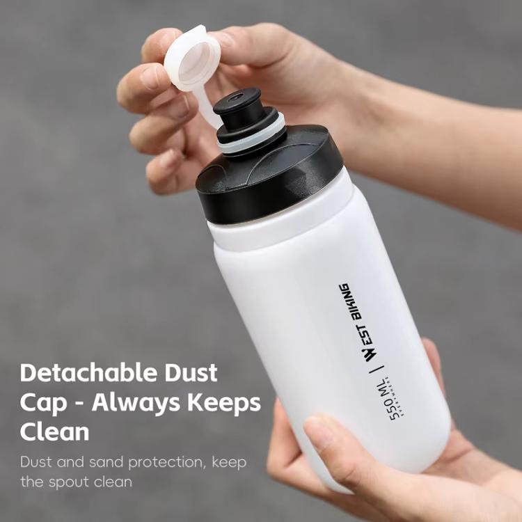 WEST BIKING 550ml Bike Water Bottle for Cycling Leak-Proof Squeeze Design Portable Sports Hydration Bottle, 550ml Yellow, 550ml White, 550ml Whtie Wide, 550ml Yellow Wide