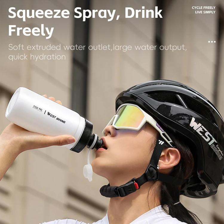 WEST BIKING 550ml Bike Water Bottle for Cycling Leak-Proof Squeeze Design Portable Sports Hydration Bottle, 550ml Yellow, 550ml White, 550ml Whtie Wide, 550ml Yellow Wide