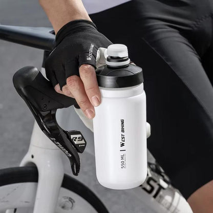 WEST BIKING 550ml Bike Water Bottle for Cycling Leak-Proof Squeeze Design Portable Sports Hydration Bottle, 550ml Yellow, 550ml White, 550ml Whtie Wide, 550ml Yellow Wide