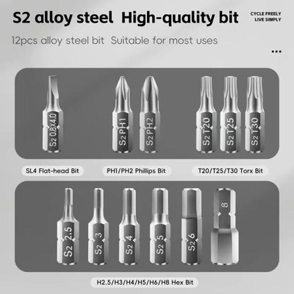 WEST BIKING 12-in-1 Two-Way Ratchet Wrench Set with Magnetic Quick-Release Extension Bar Bike Repair Tool Kit