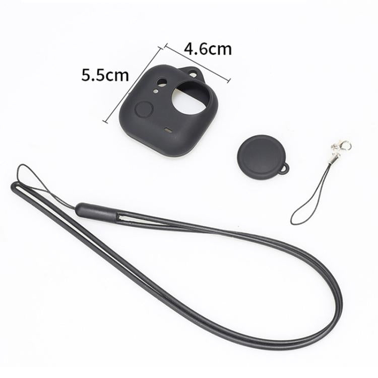 For Insta360 GO Ultra Silicone Case & Lens Cap Set with Lanyard  Anti-Scratch Camera Body Protector, Silicone Case & Lens Cap Set