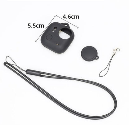 For Insta360 GO Ultra Silicone Case & Lens Cap Set with Lanyard  Anti-Scratch Camera Body Protector, Silicone Case & Lens Cap Set