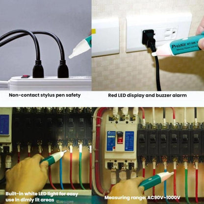 Non-Contact Portable Electrical Tester Pen With LED Zero Ground Wire Testing Tool, ProsKit NT-306