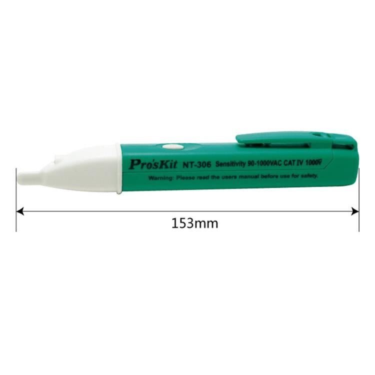 Non-Contact Portable Electrical Tester Pen With LED Zero Ground Wire Testing Tool, ProsKit NT-306