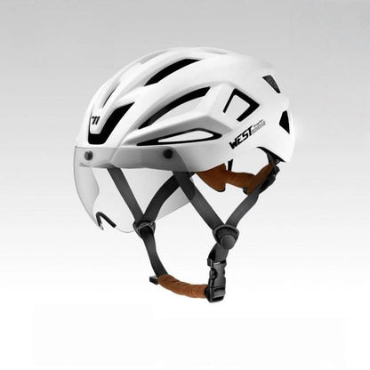 WEST BIKING Lightweight Bike Helmet with Magnetic Visor for Road & Mountain Cycling