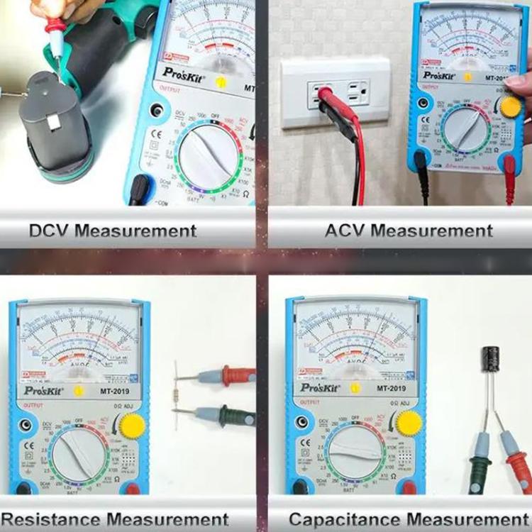 Analog Multimeter 24 Range Mechanical High Precision Universal Meter, ProsKit MT-2019