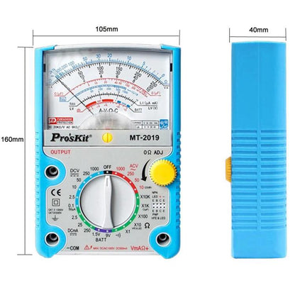 Analog Multimeter 24 Range Mechanical High Precision Universal Meter, ProsKit MT-2019
