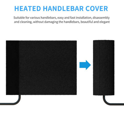 1pair Waterproof Heated Motorcycle Grips With Five-gear Adjustment, CS-2068A1
