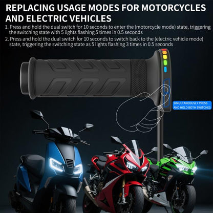 WUPP Rainbow Light Heated Motorcycle Handlebar Grips With Memory Function, CS-2147A2