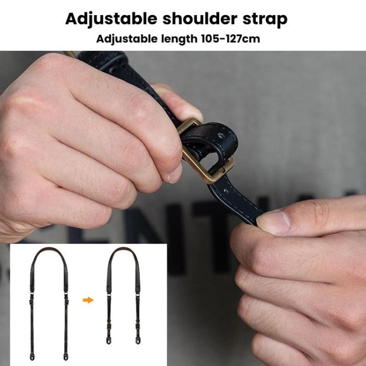 Cwatcun D222 Medium Comfortable DSLR Camera Universal Shoulder Strap Leather Quick Release Strap, D222