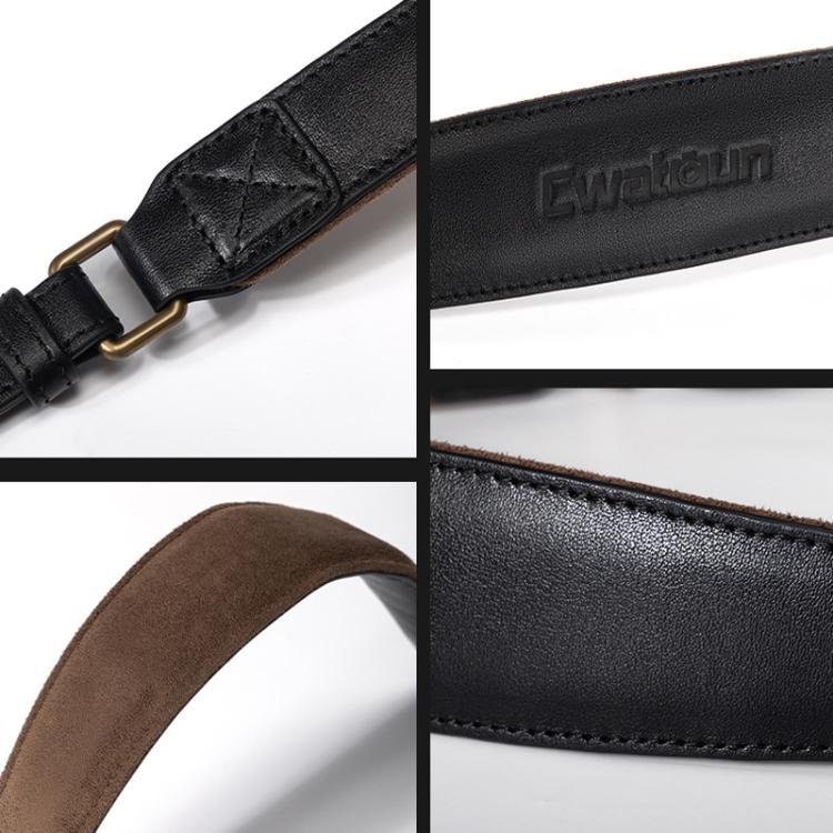 Cwatcun D222 Medium Comfortable DSLR Camera Universal Shoulder Strap Leather Quick Release Strap, D222