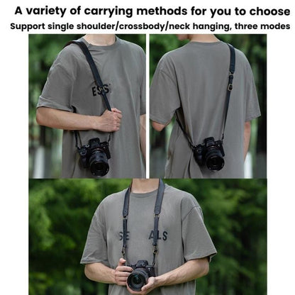Cwatcun D222 Medium Comfortable DSLR Camera Universal Shoulder Strap Leather Quick Release Strap, D222
