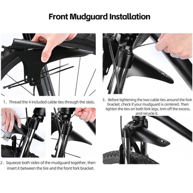 WEST BIKING YP0714043 Bicycle Front And Rear Fenders MTB Mountain Bike Fork Mudguard, YP0714043