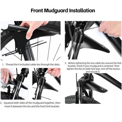 WEST BIKING YP0714043 Bicycle Front And Rear Fenders MTB Mountain Bike Fork Mudguard, YP0714043