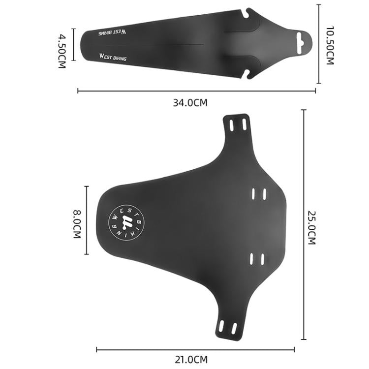 WEST BIKING YP0714043 Bicycle Front And Rear Fenders MTB Mountain Bike Fork Mudguard, YP0714043