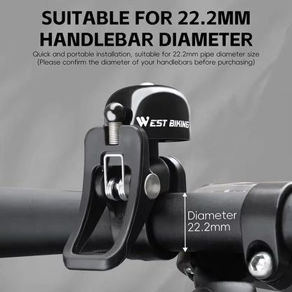 WEST BIKING YP0706058 Bicycle Aluminum Bell Folding Bike Mountain Bike Riding Bell Equipment