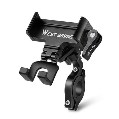 WEST BIKING Bicycle Phone Mount Aluminum Alloy Road / Mountain Bike Navigation Holder, Handlebar Black, Handlebar Silver, Handlebar Red, Stem Black, Stem Silver, Stem Red