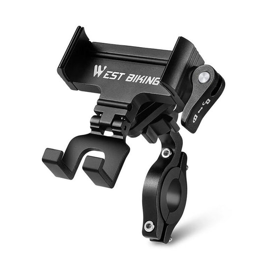 WEST BIKING Bicycle Phone Mount Aluminum Alloy Road / Mountain Bike Navigation Holder, Handlebar Black, Handlebar Silver, Handlebar Red, Stem Black, Stem Silver, Stem Red