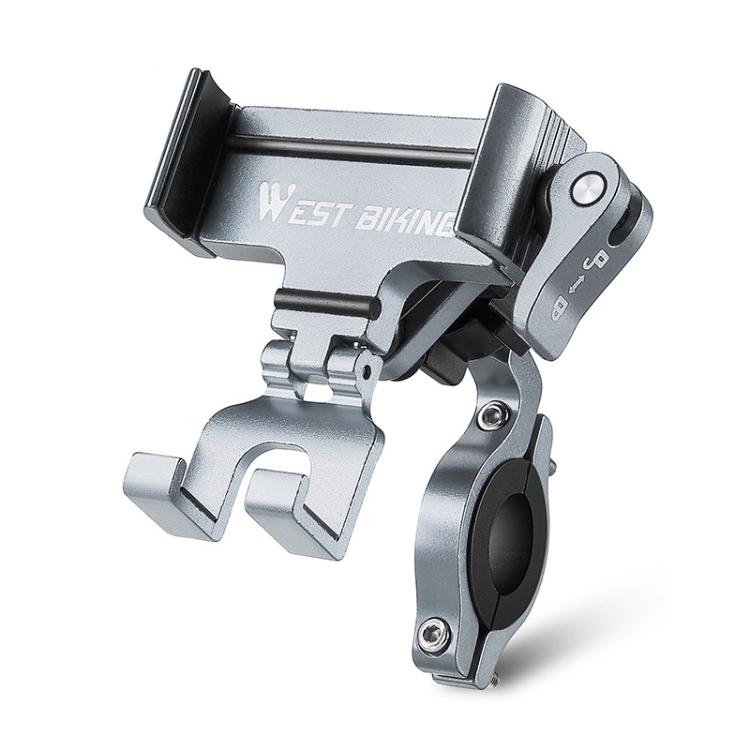 WEST BIKING Bicycle Phone Mount Aluminum Alloy Road / Mountain Bike Navigation Holder, Handlebar Black, Handlebar Silver, Handlebar Red, Stem Black, Stem Silver, Stem Red