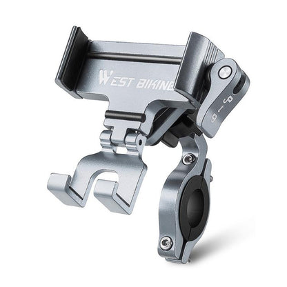 WEST BIKING Bicycle Phone Mount Aluminum Alloy Road / Mountain Bike Navigation Holder, Handlebar Black, Handlebar Silver, Handlebar Red, Stem Black, Stem Silver, Stem Red