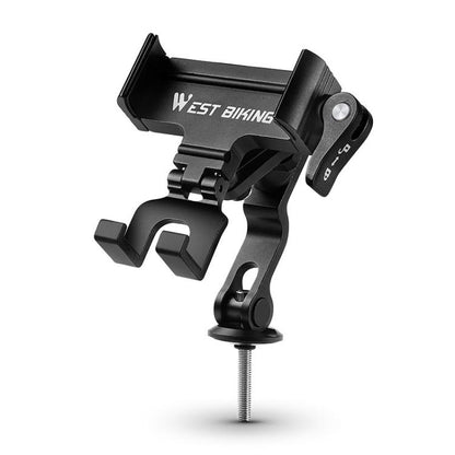 WEST BIKING Bicycle Phone Mount Aluminum Alloy Road / Mountain Bike Navigation Holder, Handlebar Black, Handlebar Silver, Handlebar Red, Stem Black, Stem Silver, Stem Red