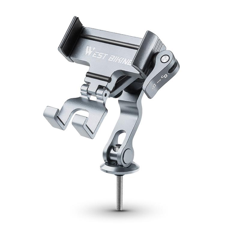 WEST BIKING Bicycle Phone Mount Aluminum Alloy Road / Mountain Bike Navigation Holder, Handlebar Black, Handlebar Silver, Handlebar Red, Stem Black, Stem Silver, Stem Red