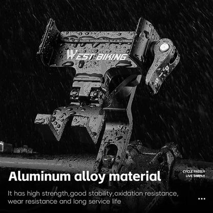 WEST BIKING Bicycle Phone Mount Aluminum Alloy Road / Mountain Bike Navigation Holder, Handlebar Black, Handlebar Silver, Handlebar Red, Stem Black, Stem Silver, Stem Red