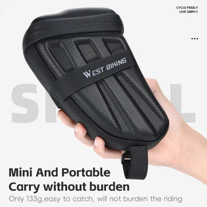WEST BIKING Hard Shell Bike Saddle Bag Cycling Seat Pack with Reflective Strips & Tail Light Mount, YP0707395