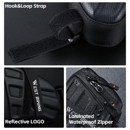 WEST BIKING Hard Shell Bike Saddle Bag Cycling Seat Pack with Reflective Strips & Tail Light Mount, YP0707395