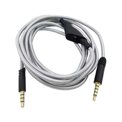 For Logitech Astro A10 / A40 / A30 2m Gaming Headset Cable Braided Audio Cable, Black Button, Black White Button, Gray Black Button, Black Tuning, Blue Tuning, Gray Tuning, Red Black Square, Black Square
